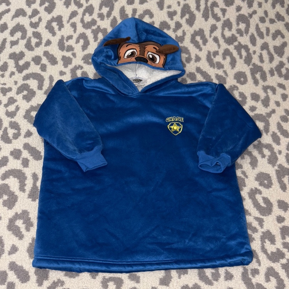 Chase Paw Patrol Kids Blue Hoodie lounge wear sweater costume